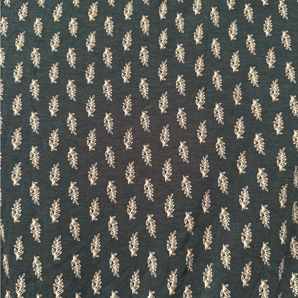 Boden Forest Green with White Pattern Pemplum-Like Blouse - Size 8 - Picture 2 of 5